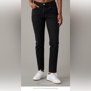 American Eagle AE Stretch 90s Skinny Black Jean Size 8S (Brand New With Tags)